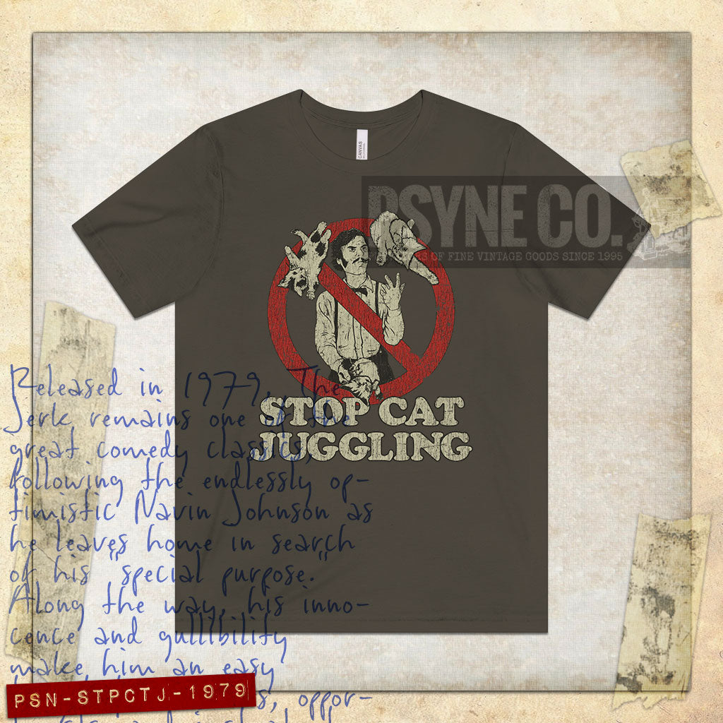 Stop Cat Juggling 1979 Vintage Men’s T-Shirt