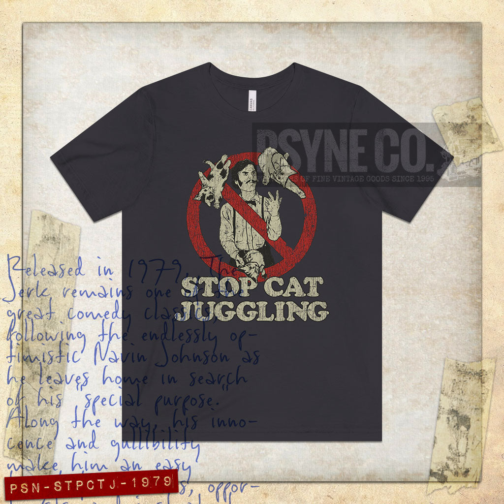 Stop Cat Juggling 1979 Vintage Men’s T-Shirt