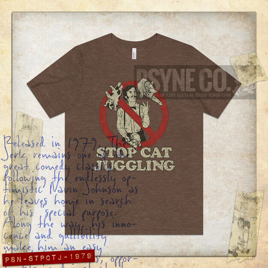 Stop Cat Juggling 1979 Vintage Men’s T-Shirt
