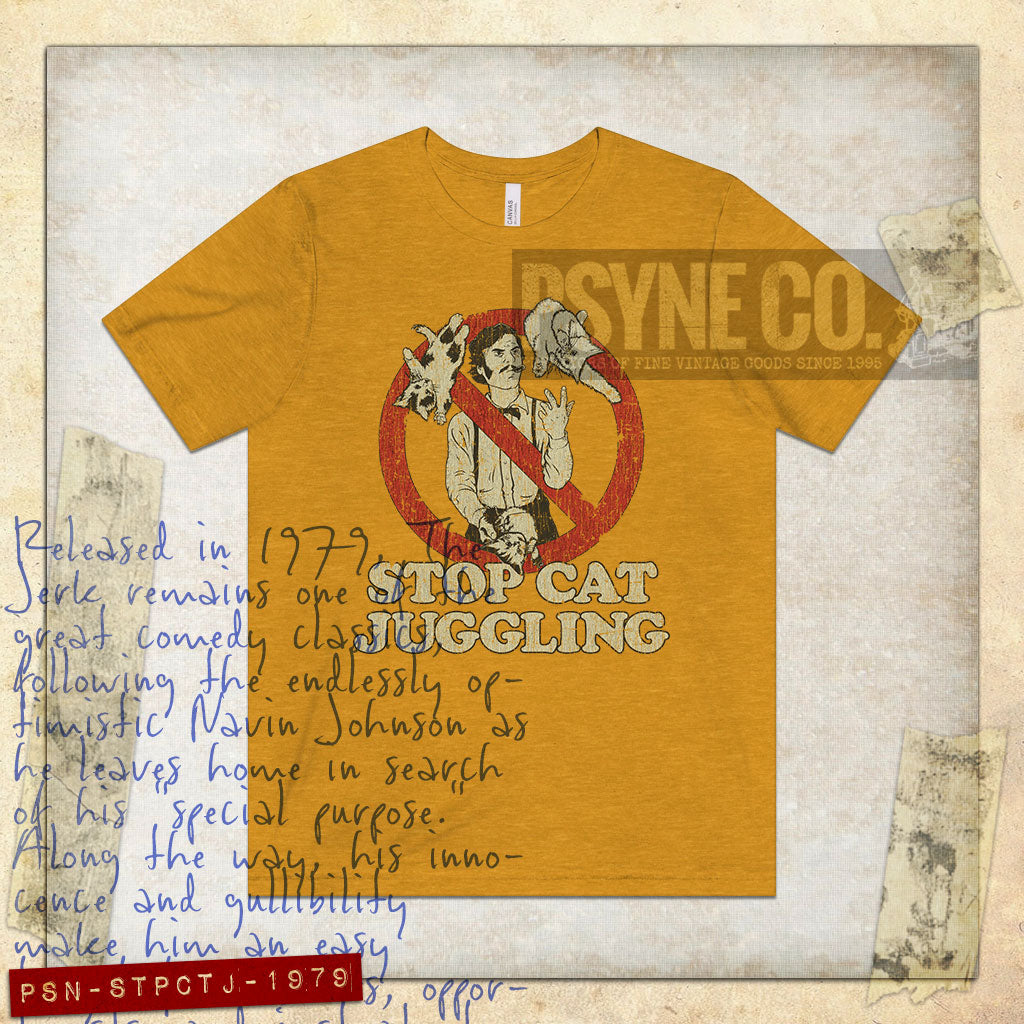 Stop Cat Juggling 1979 Vintage Men’s T-Shirt
