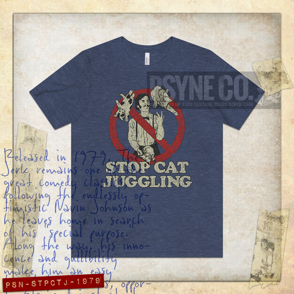 Stop Cat Juggling 1979 Vintage Men’s T-Shirt