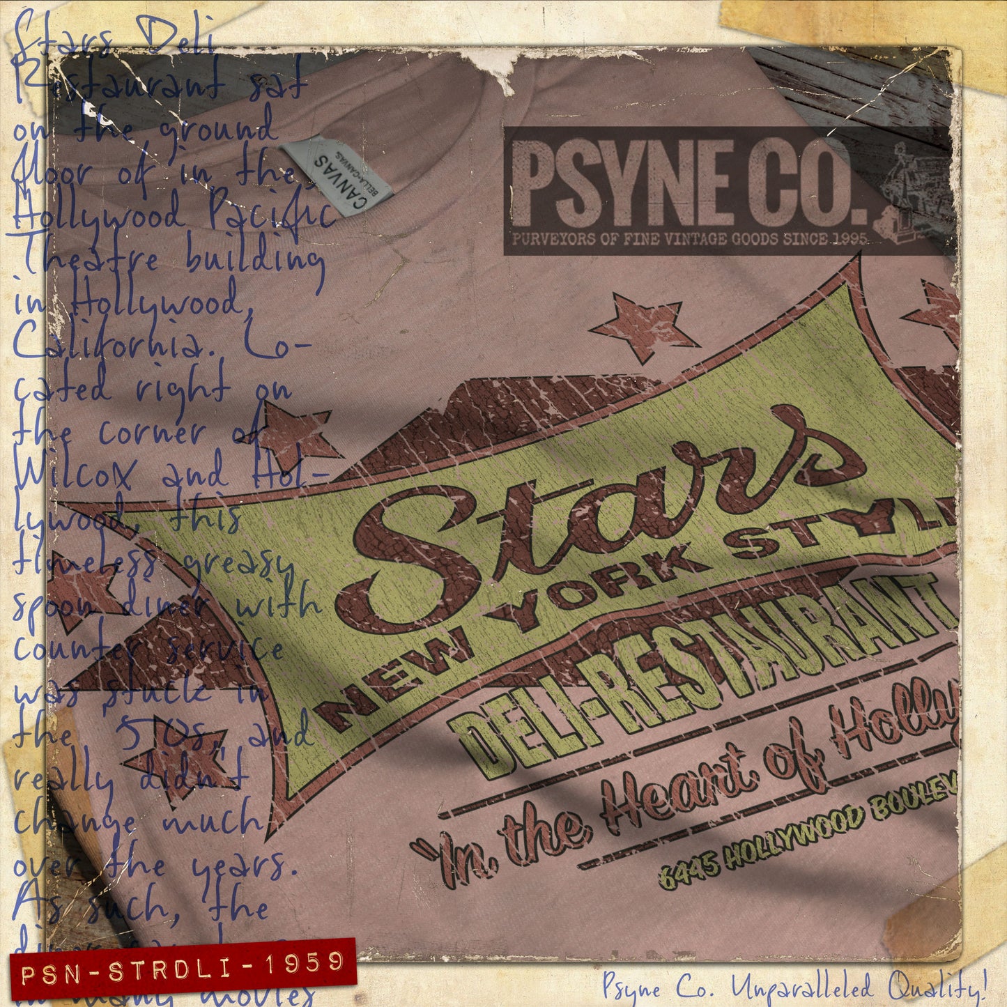 Stars Deli Restaurant 1959 Vintage Men's T-Shirt
