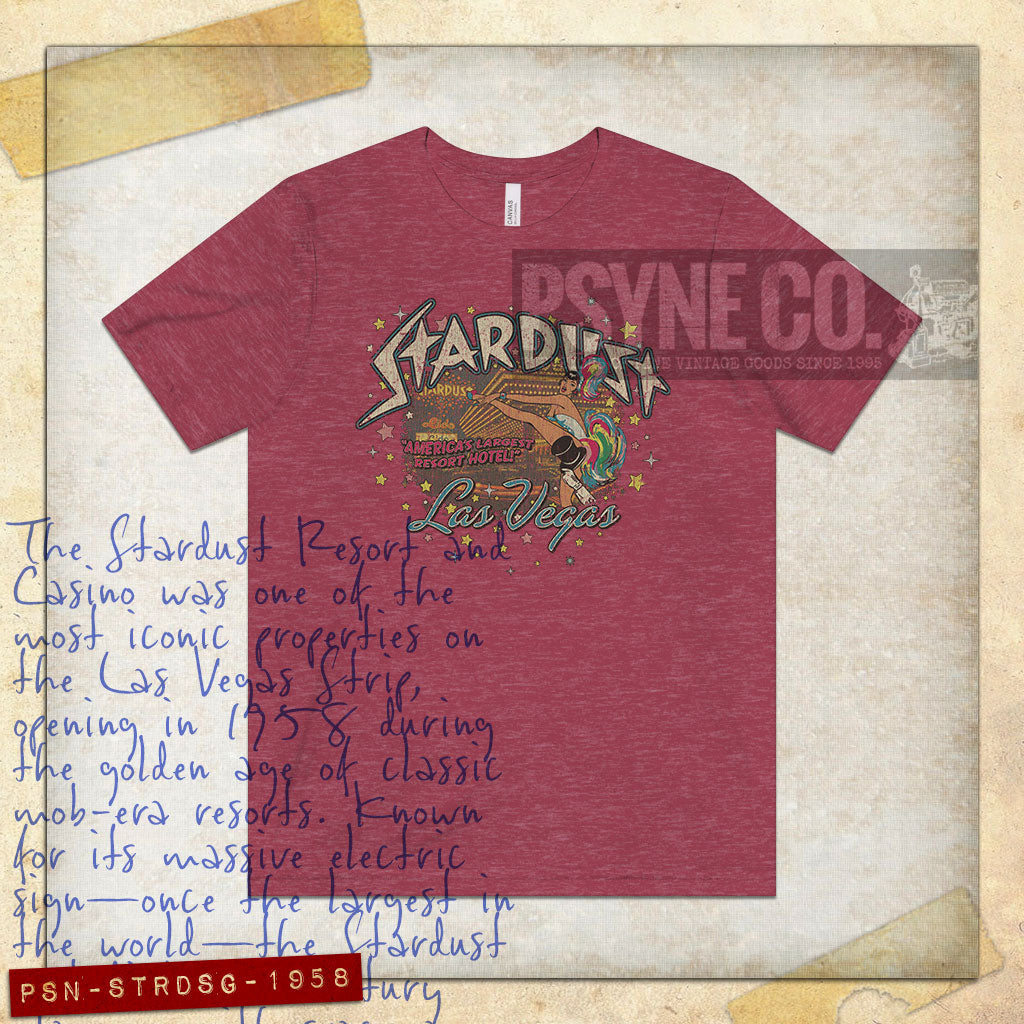 Stardust Las Vegas Showgirl 1958 Vintage Men's T-Shirt