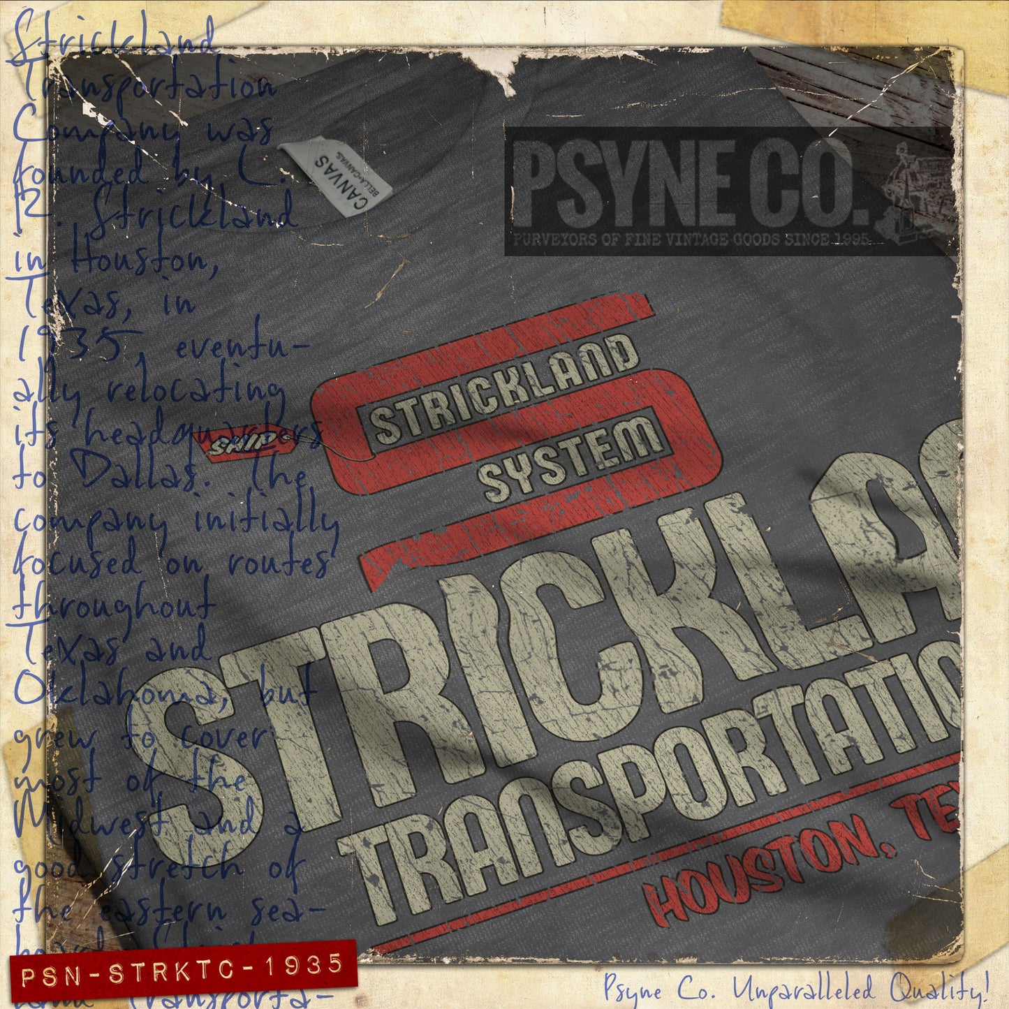 Strickland Transportation Company 1935 Vintage Men's T-Shirt