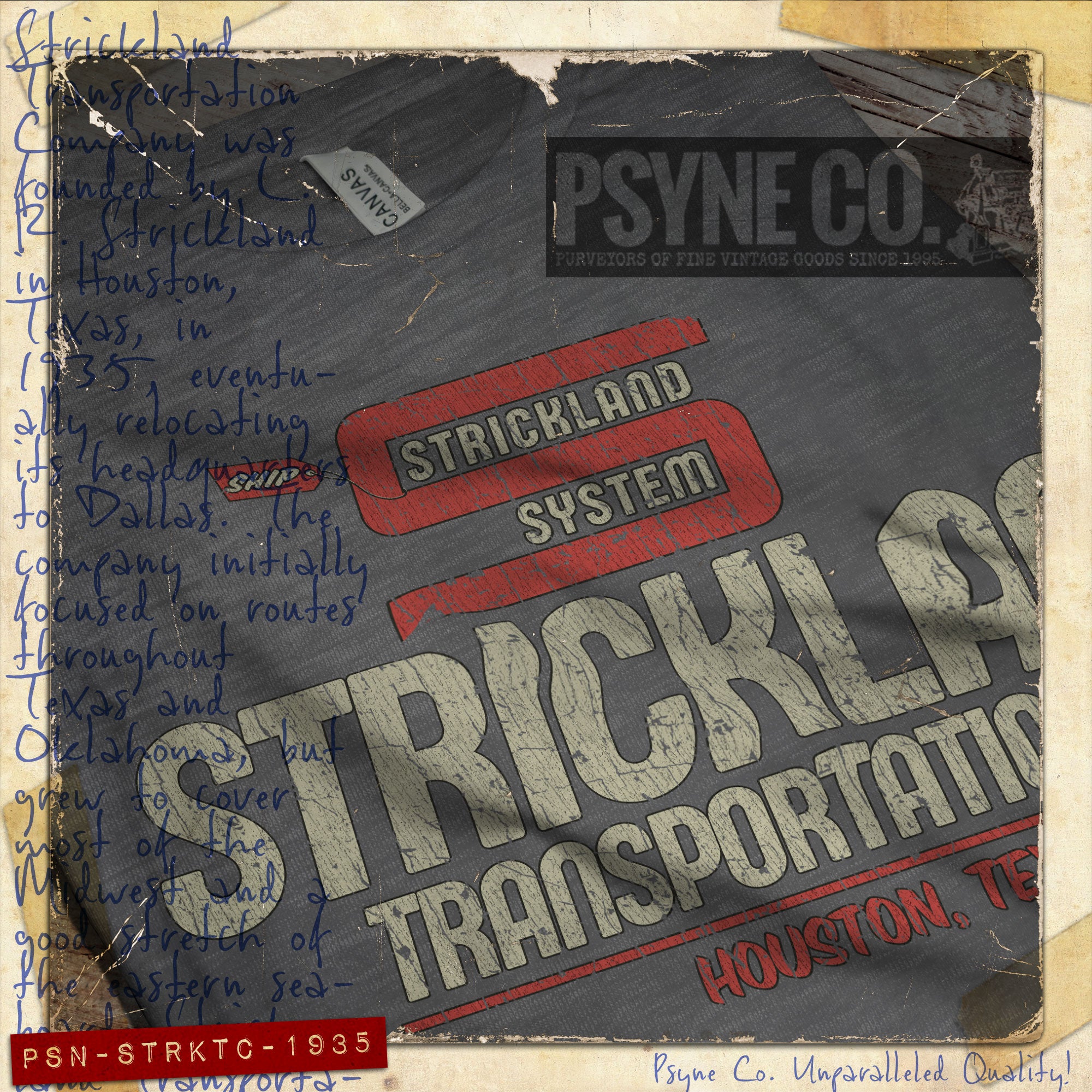 Strickland Transportation Company 1935 Vintage Men's T-Shirt