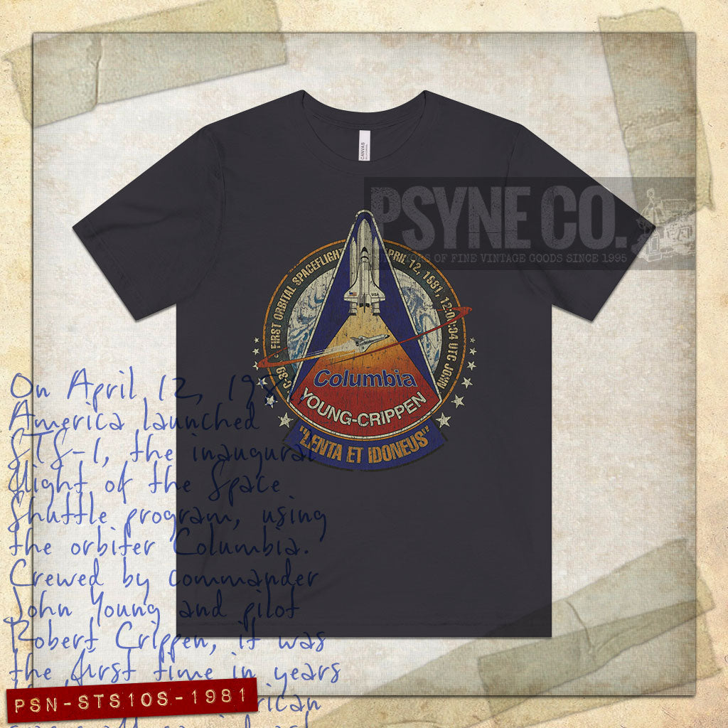 STS-1 Columbia First Orbital Spaceflight 1981 Vintage Men's T-Shirt