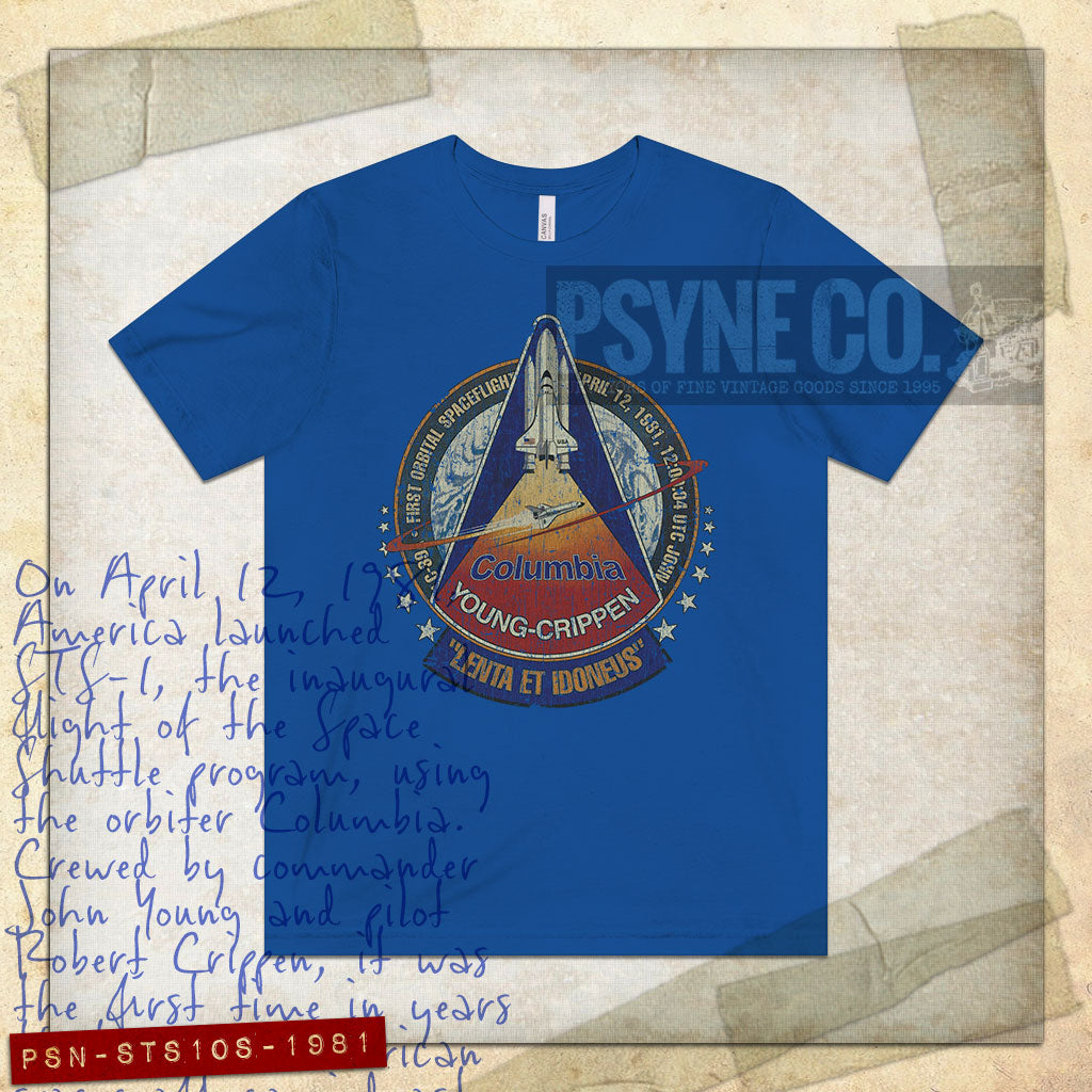 STS-1 Columbia First Orbital Spaceflight 1981 Vintage Men's T-Shirt