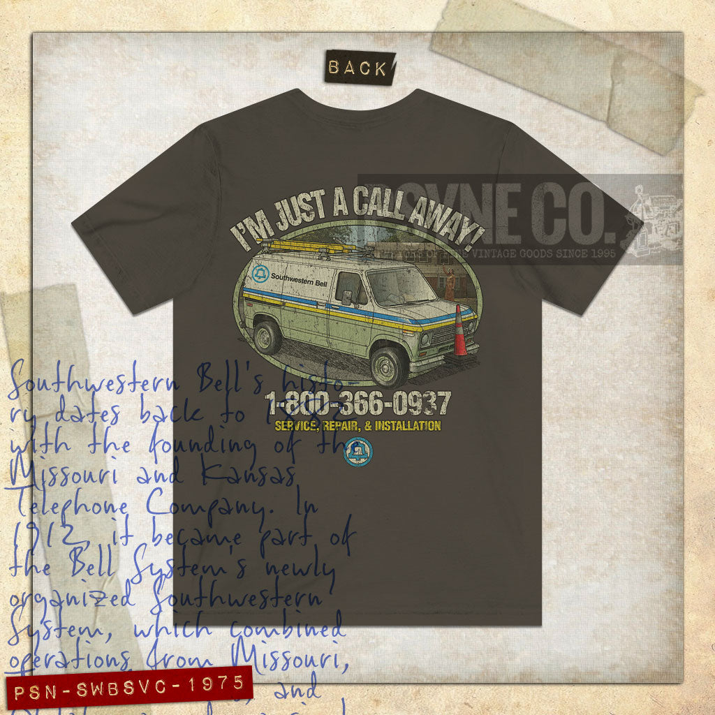 Southwestern Bell Service 1975 F/B Vintage Men’s T-Shirt