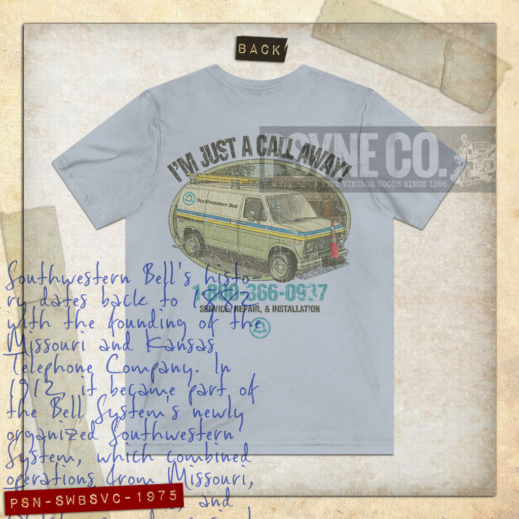 Southwestern Bell Service 1975 F/B Vintage Men’s T-Shirt