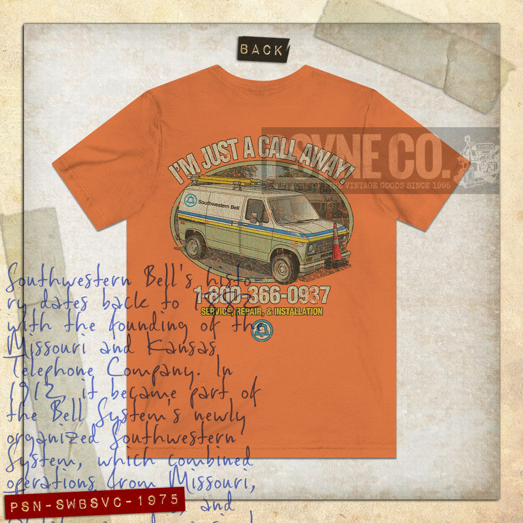 Southwestern Bell Service 1975 F/B Vintage Men’s T-Shirt