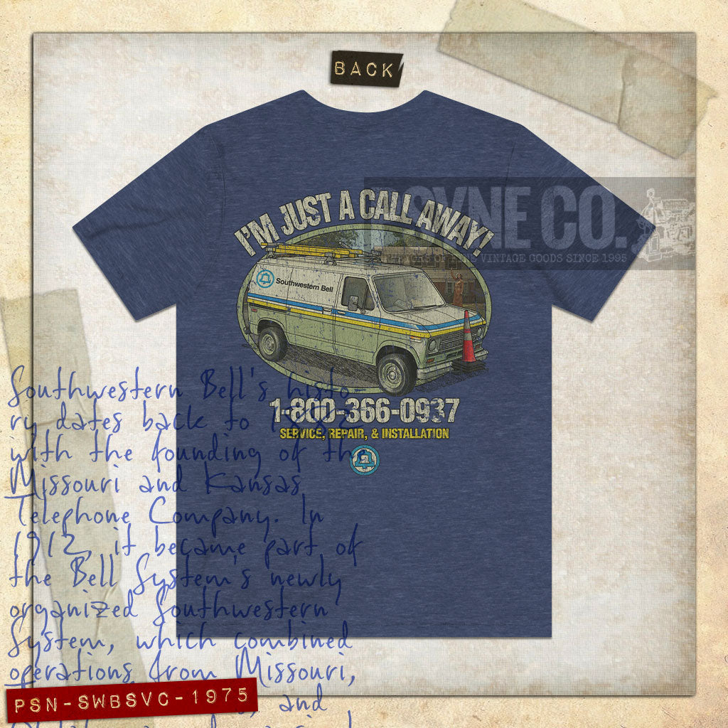 Southwestern Bell Service 1975 F/B Vintage Men’s T-Shirt