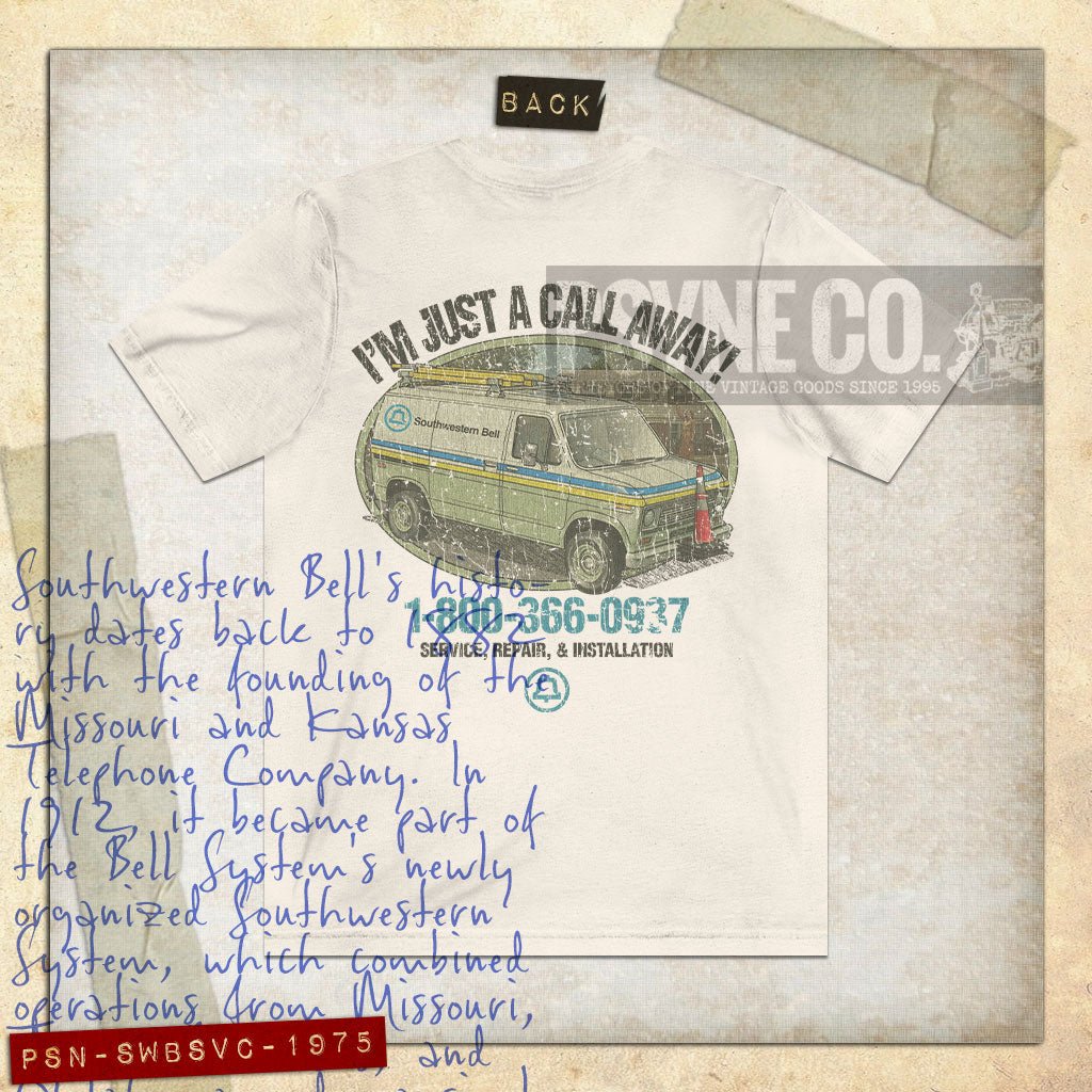 Southwestern Bell Service 1975 F/B Vintage Men’s T-Shirt