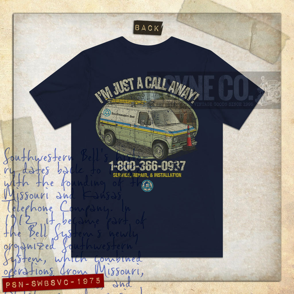 Southwestern Bell Service 1975 F/B Vintage Men’s T-Shirt