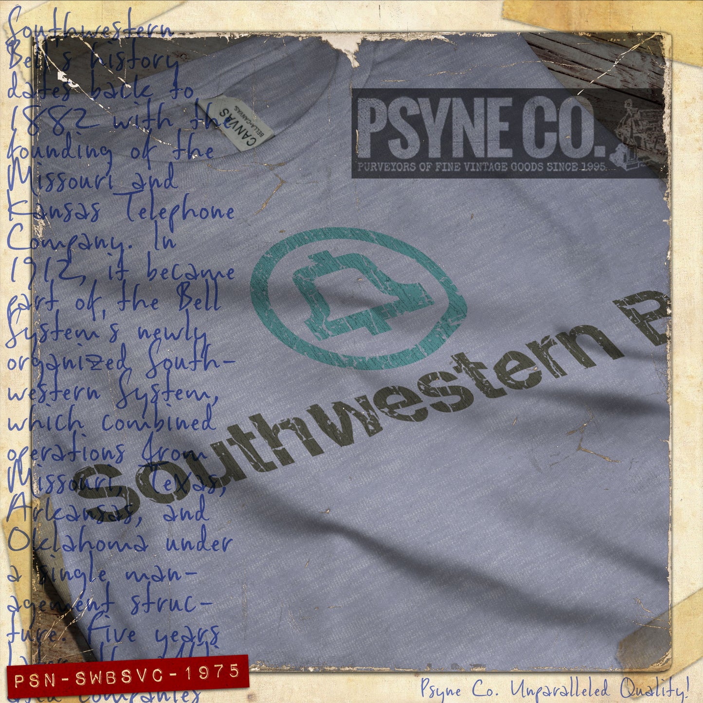 Southwestern Bell Service 1975 F/B Vintage Men’s T-Shirt