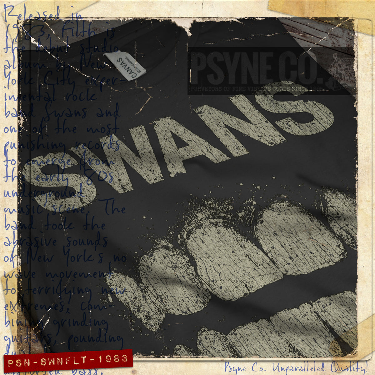 Swans Filth 1983 Vintage Men's T-Shirt