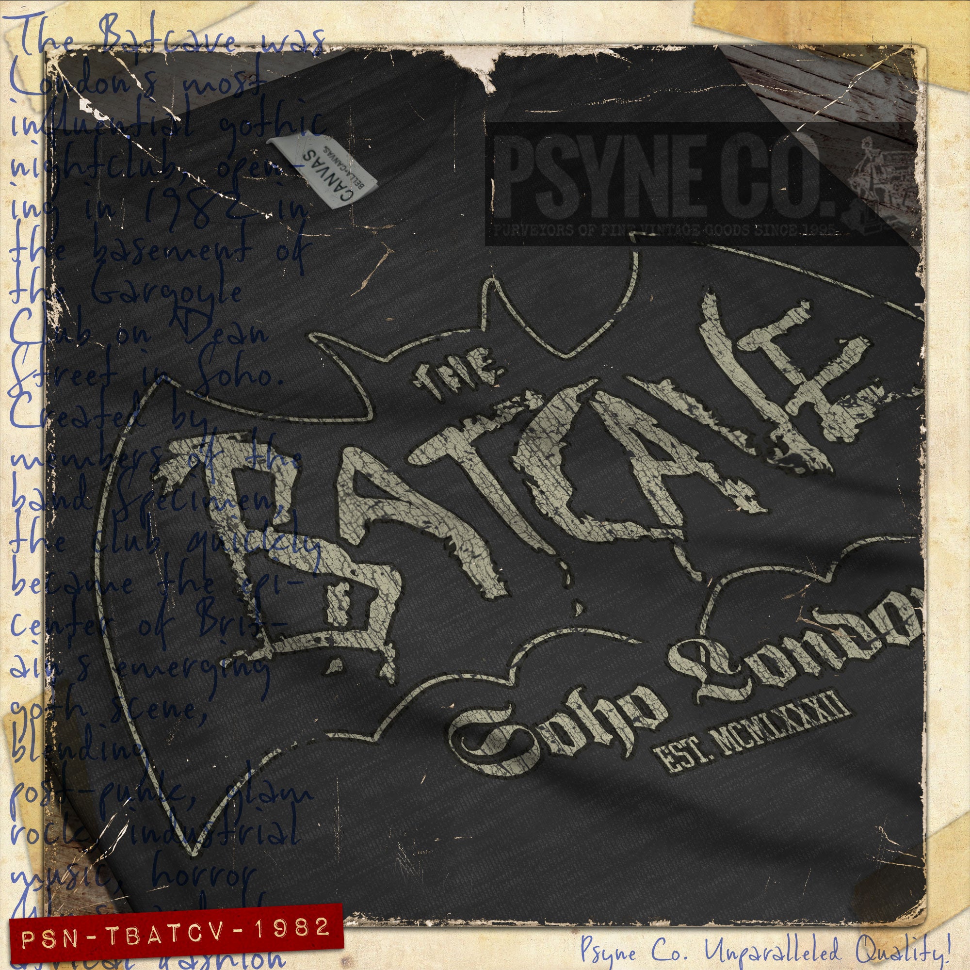 The Batcave Soho London 1982 Vintage Men’s T-Shirt