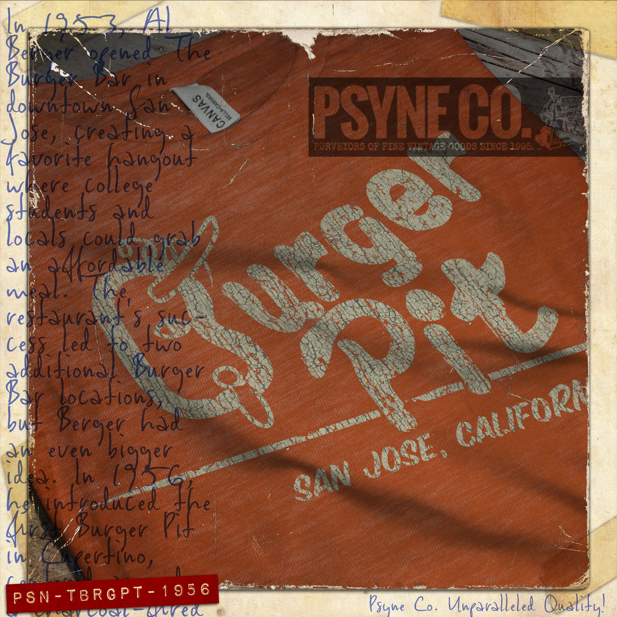 The Burger Pit 1956 Vintage Men's T-Shirt