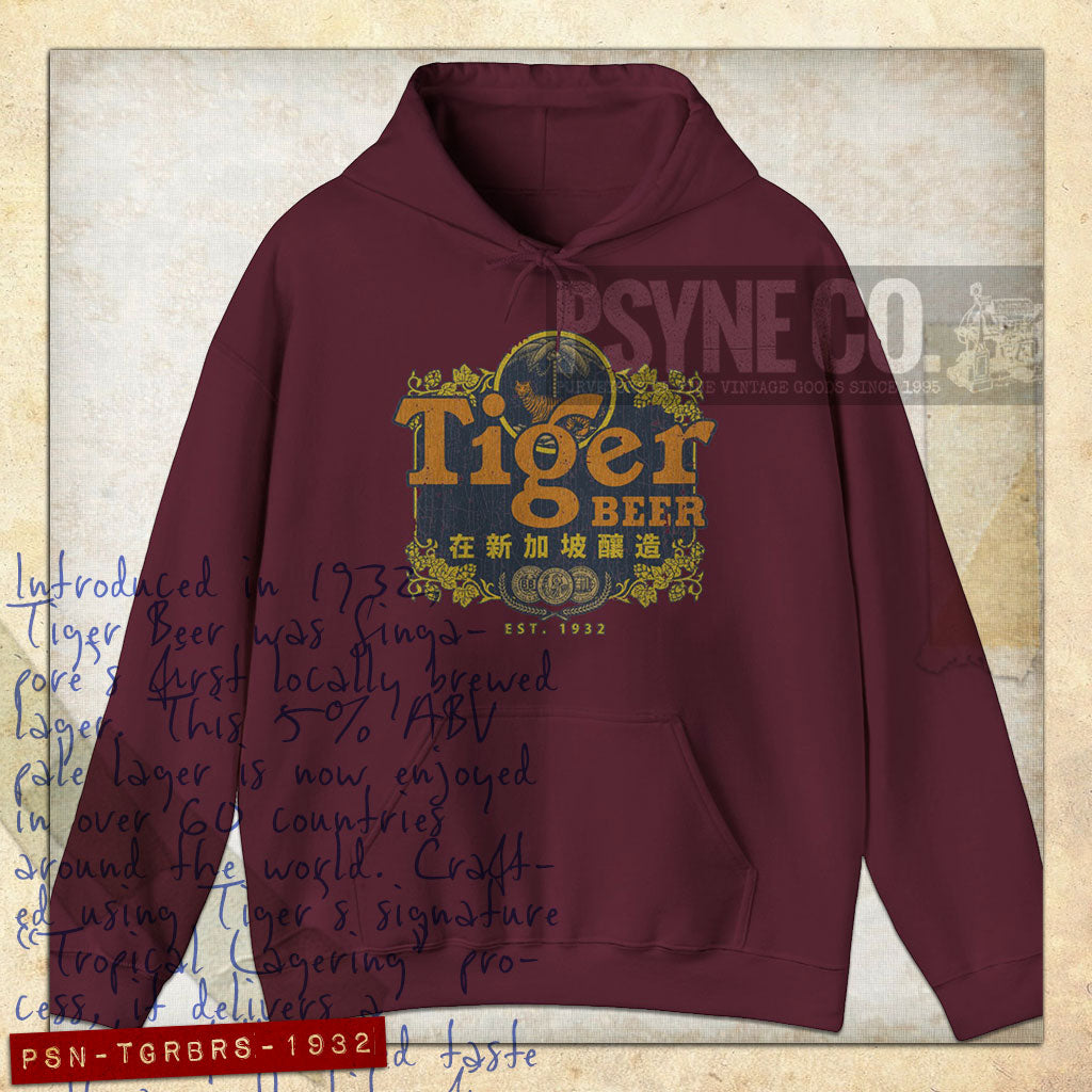 Tiger Beer Singapore 1932 Vintage Hoodie