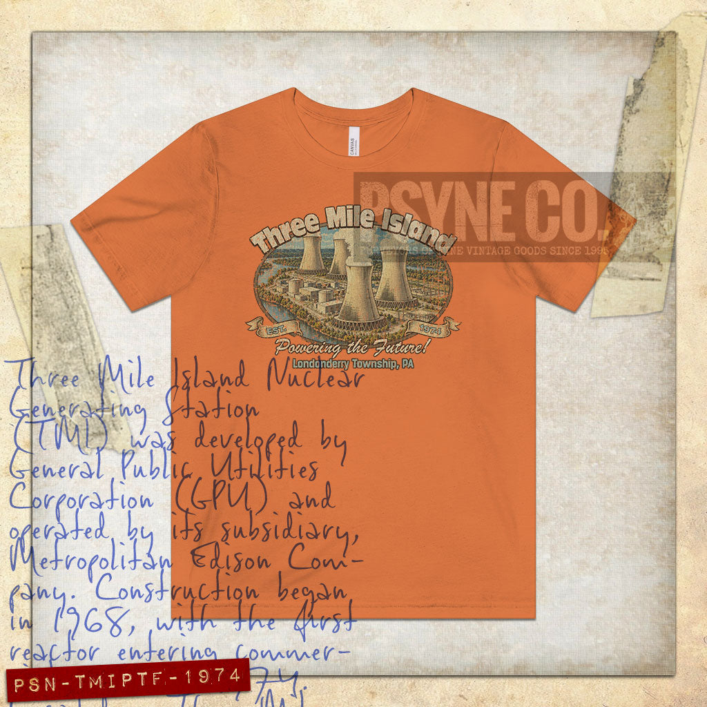 Three Mile Island Powering The Future 1974 Vintage Men's T-Shirt