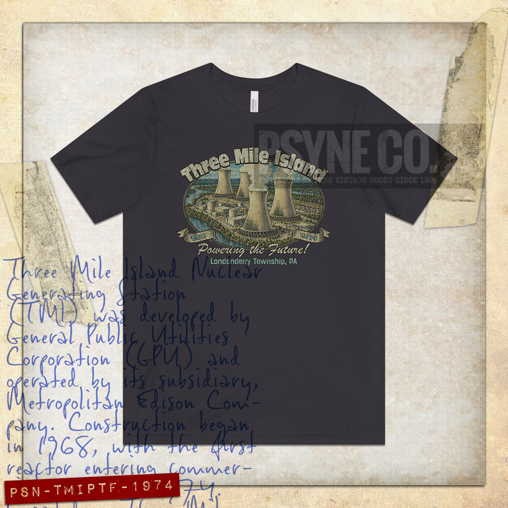 Three Mile Island Powering The Future 1974 Vintage Men's T-Shirt