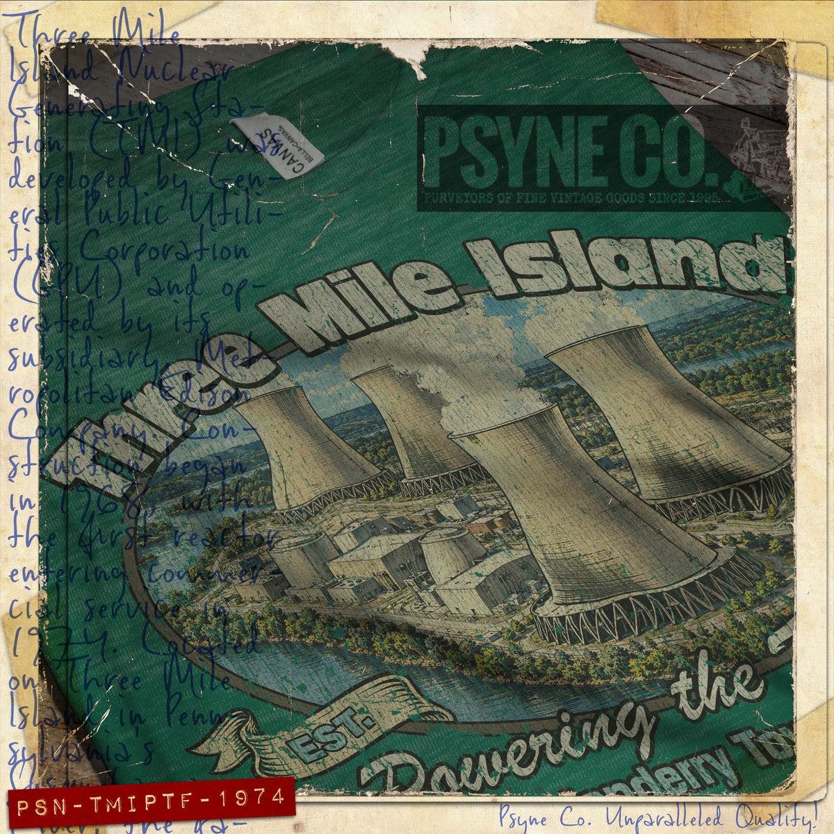 Three Mile Island Powering The Future 1974 Vintage Men's T-Shirt