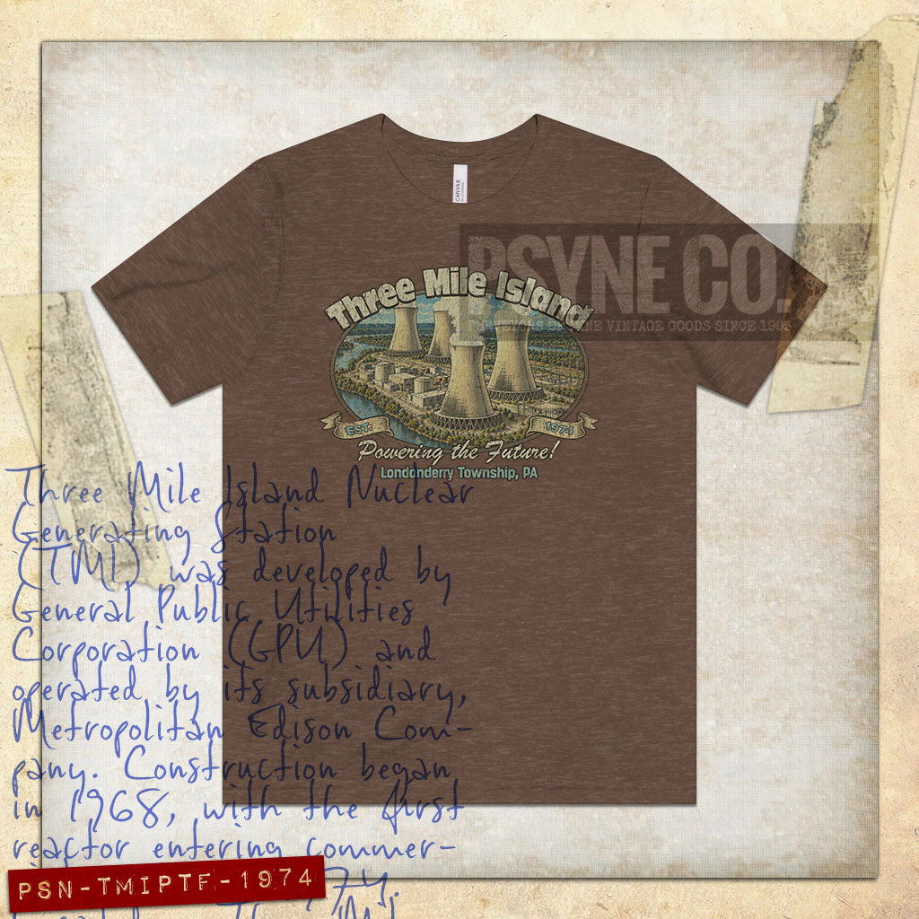 Three Mile Island Powering The Future 1974 Vintage Men's T-Shirt