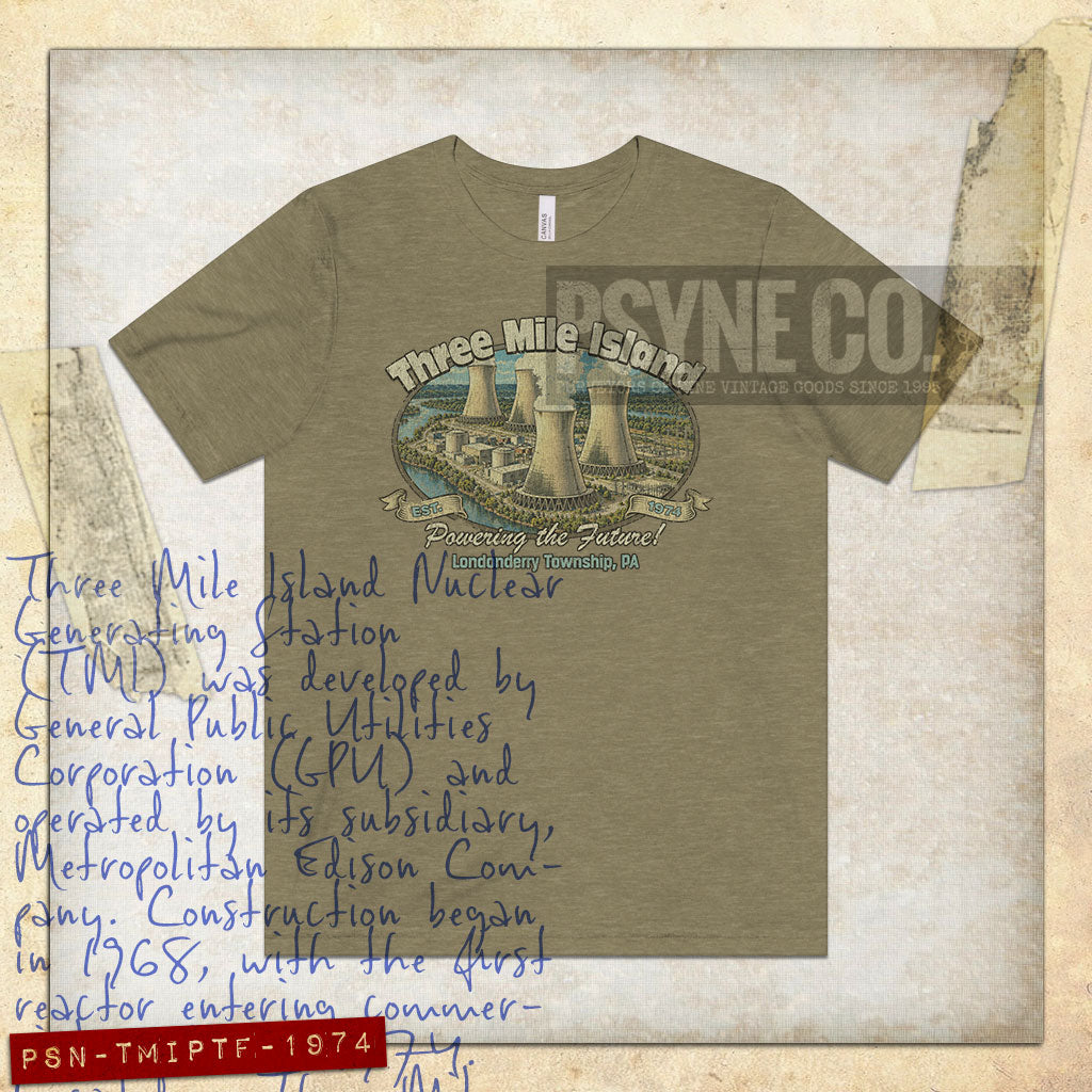 Three Mile Island Powering The Future 1974 Vintage Men's T-Shirt