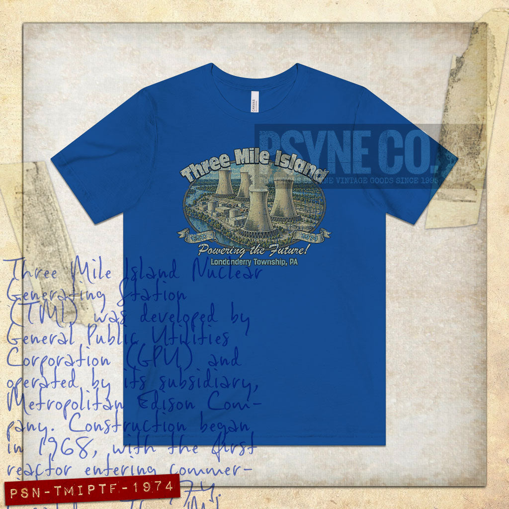 Three Mile Island Powering The Future 1974 Vintage Men's T-Shirt