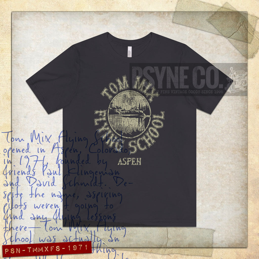 Tom Mix Flying School 1971 Vintage Men's T-Shirt