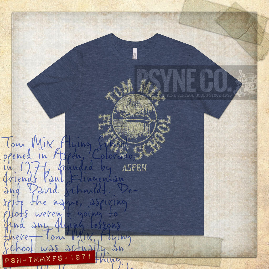 Tom Mix Flying School 1971 Vintage Men's T-Shirt
