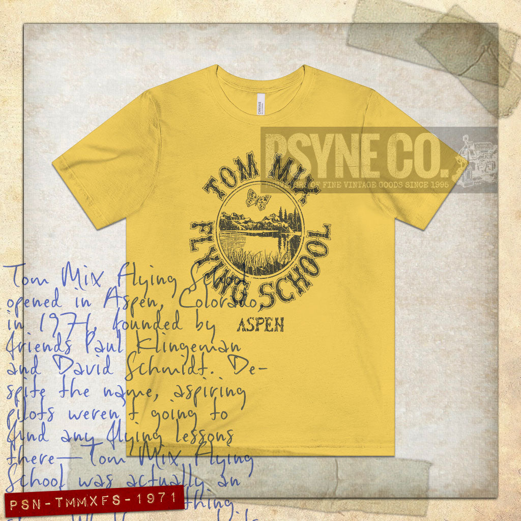 Tom Mix Flying School 1971 Vintage Men's T-Shirt