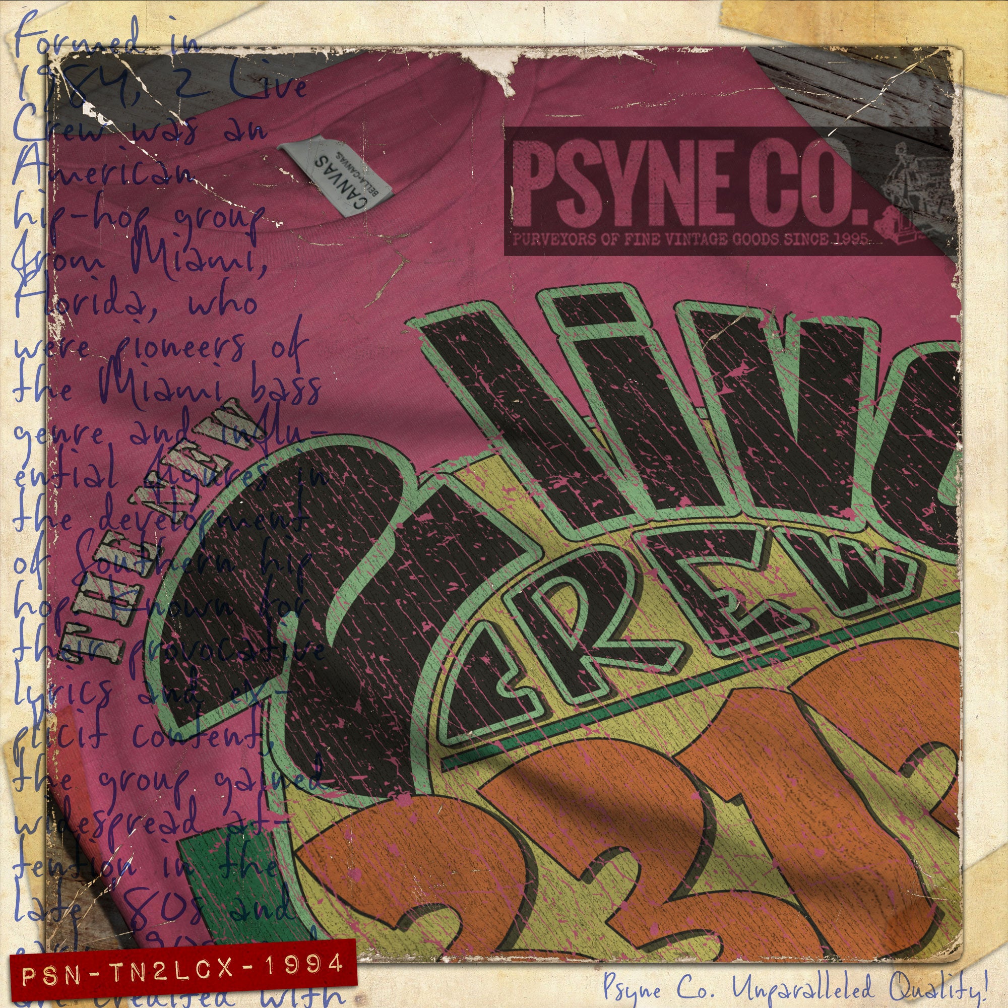 The New 2 Live Crew 1994 Vintage Men's T-Shirt