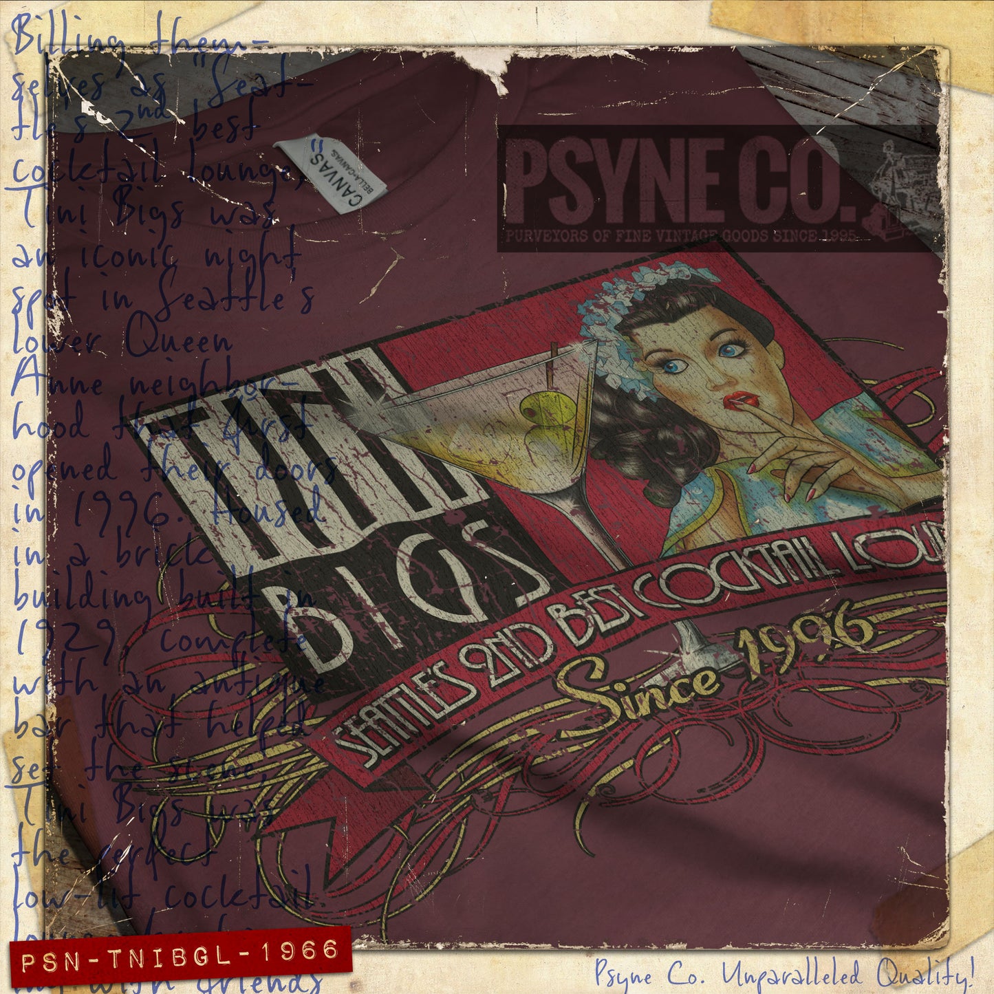 Tini Bigs Lounge 1996 Vintage Men's T-Shirt