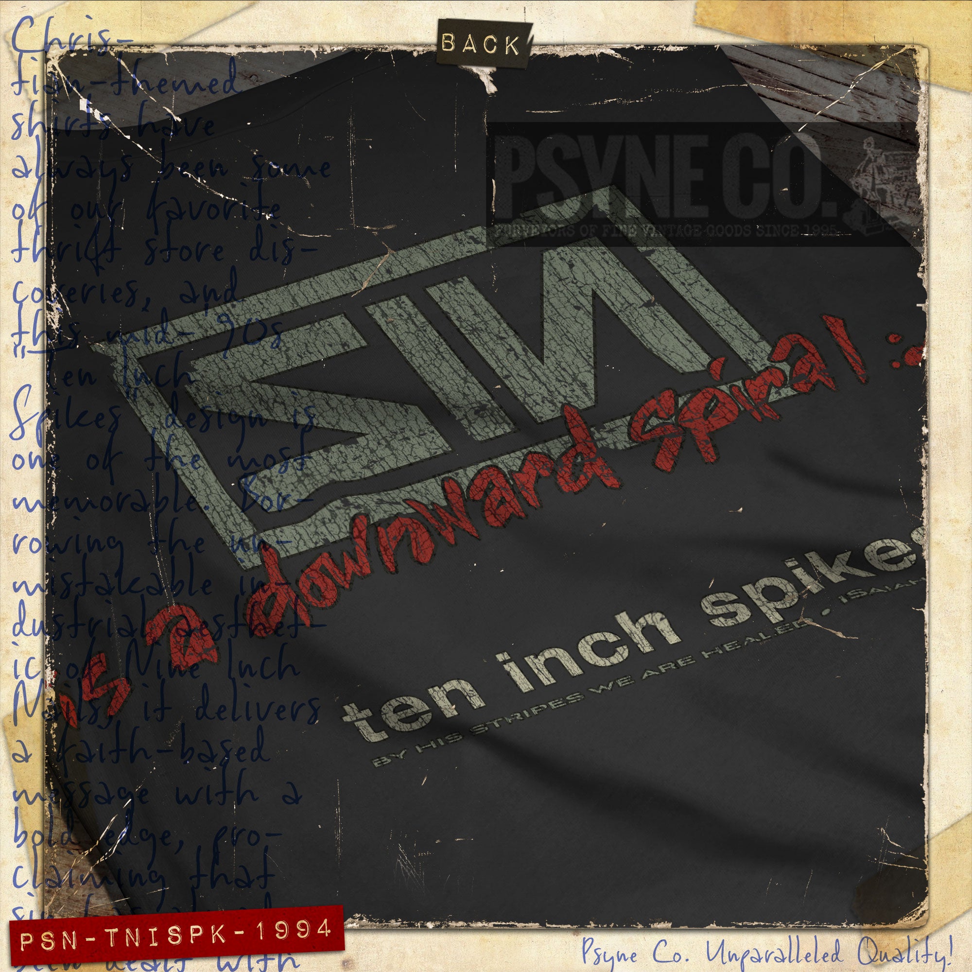 Ten Inch Spikes Sin Has Been Dealth With 1994 Vintage Men’s T-Shirt