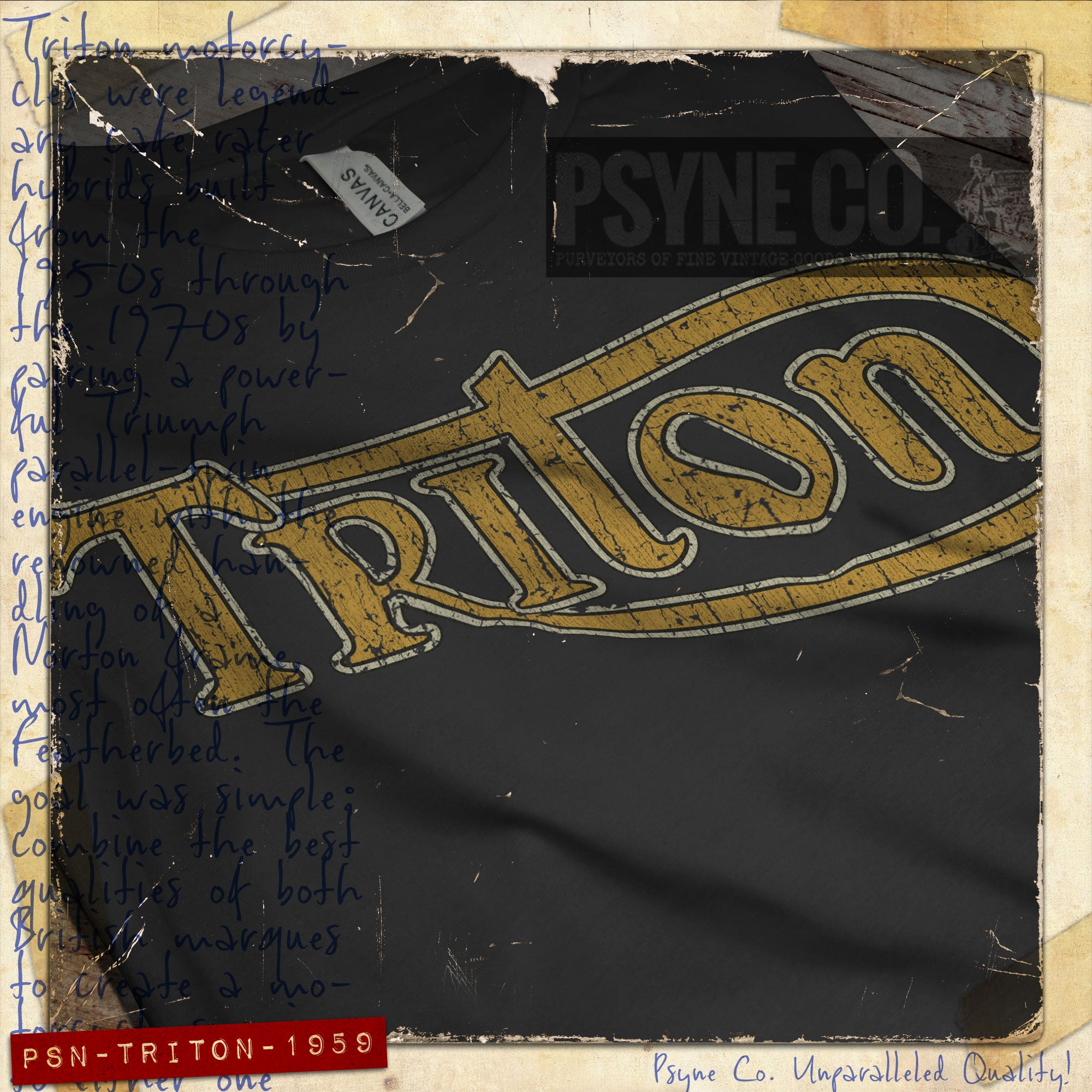 Triton Motorcycles 1959 Vintage Men's T-Shirt