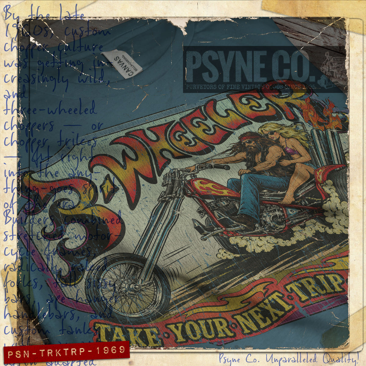Trike Trippin' 1969 Vintage Men's T-Shirt