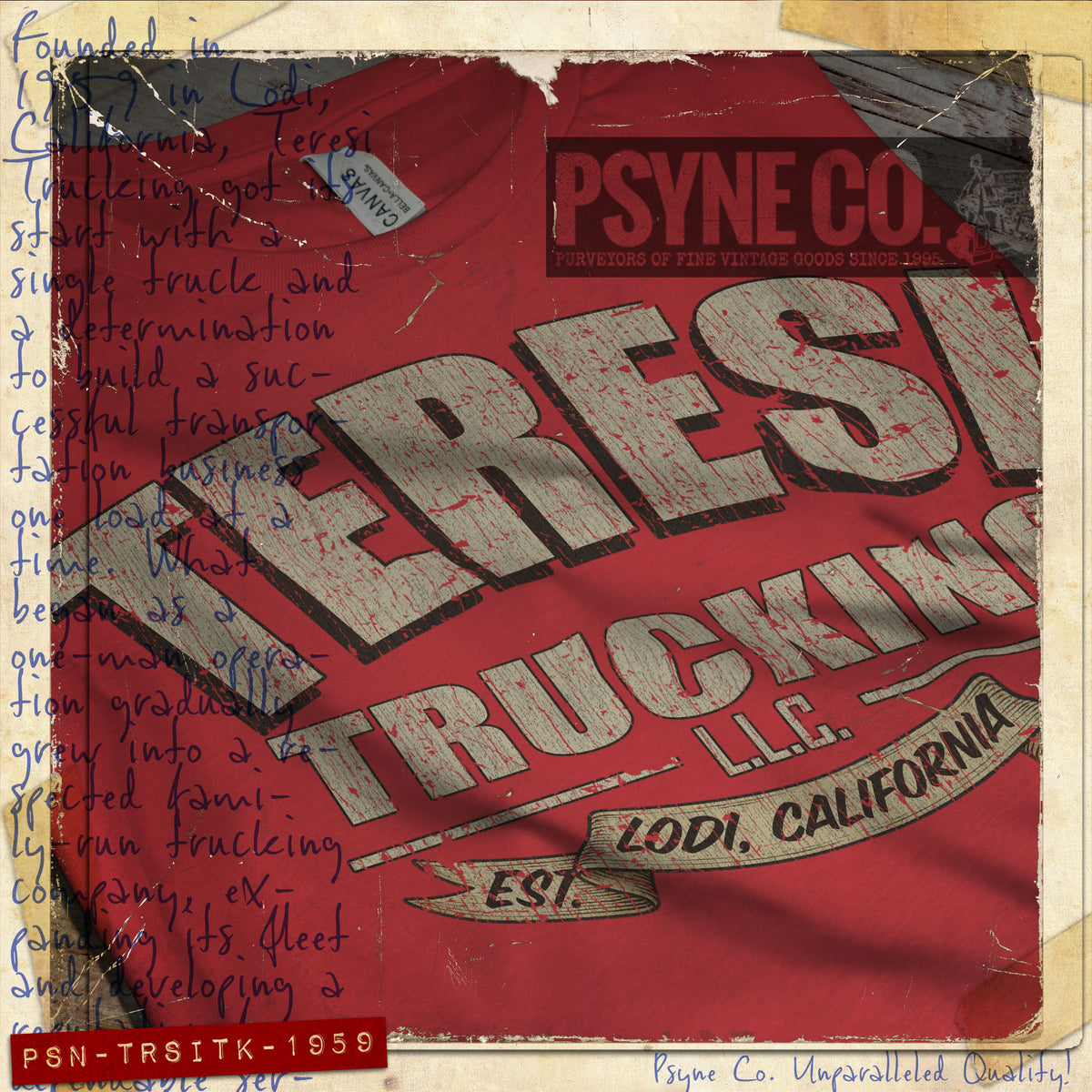 Teresi Trucking 1959 Vintage Men's T-Shirt