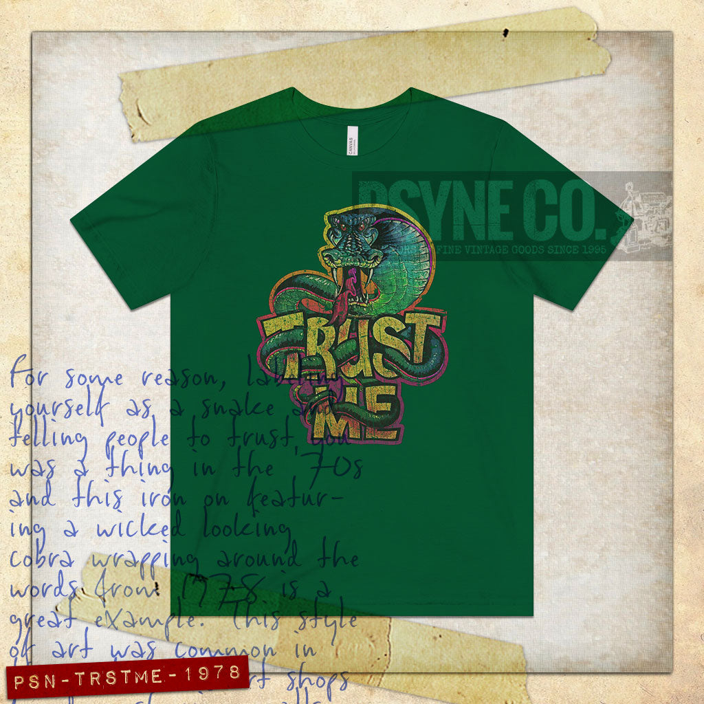 Trust Me Cobra Snake 1978 Vintage Men's T-Shirt
