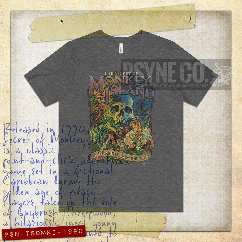 The Secret of Monkey Island 1990 Vintage Men's T-Shirt