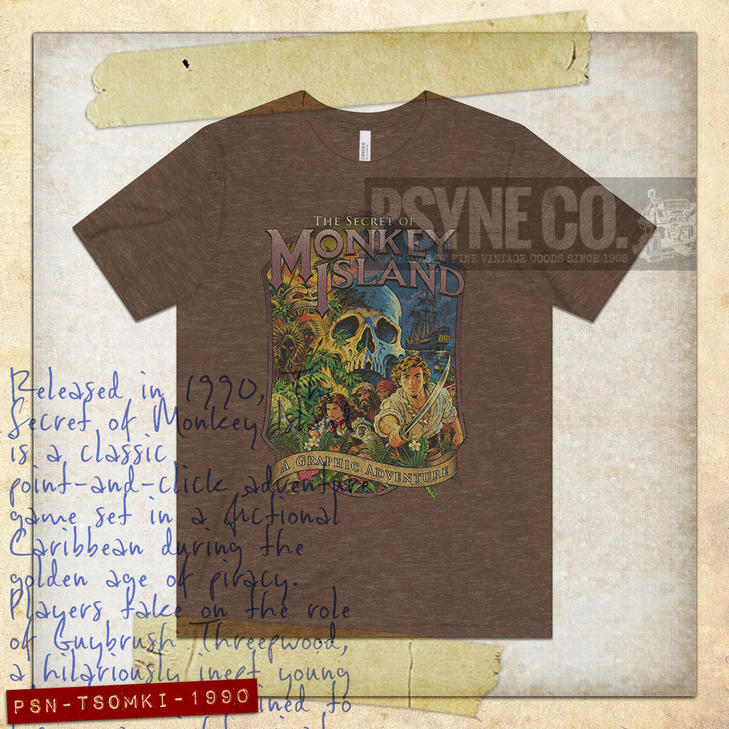 The Secret of Monkey Island 1990 Vintage Men's T-Shirt
