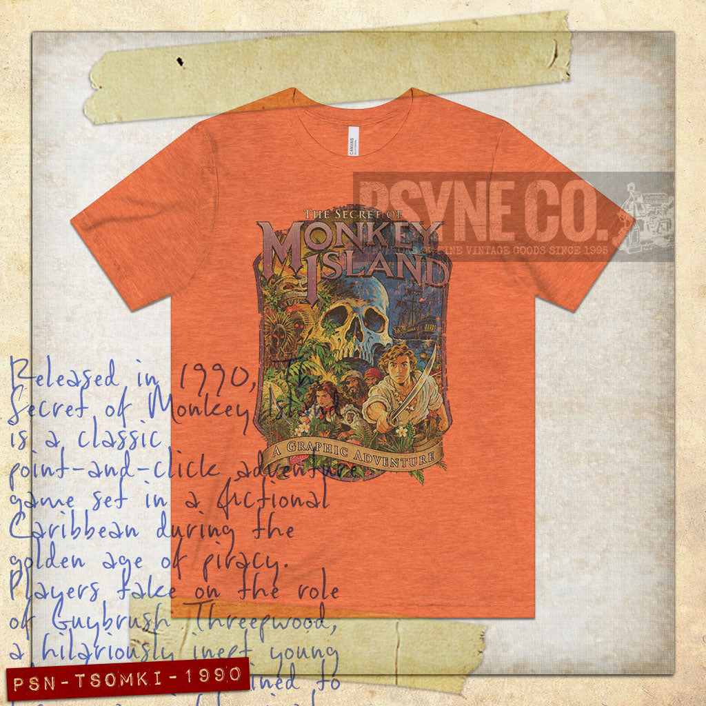 The Secret of Monkey Island 1990 Vintage Men's T-Shirt