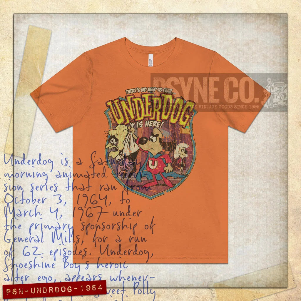 There's No Need to Fear... Underdog is Here! 1964 Vintage Men's T-Shirt