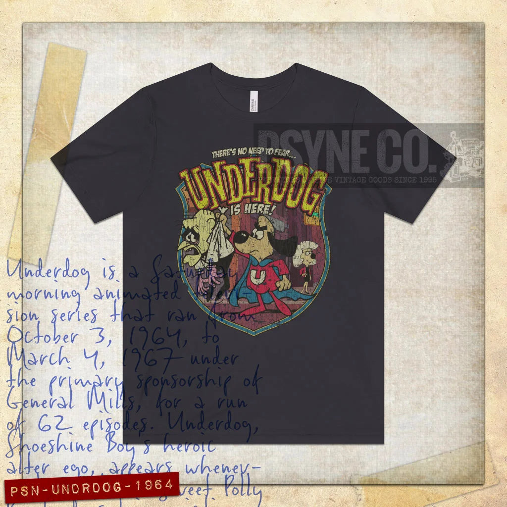 There's No Need to Fear... Underdog is Here! 1964 Vintage Men's T-Shirt