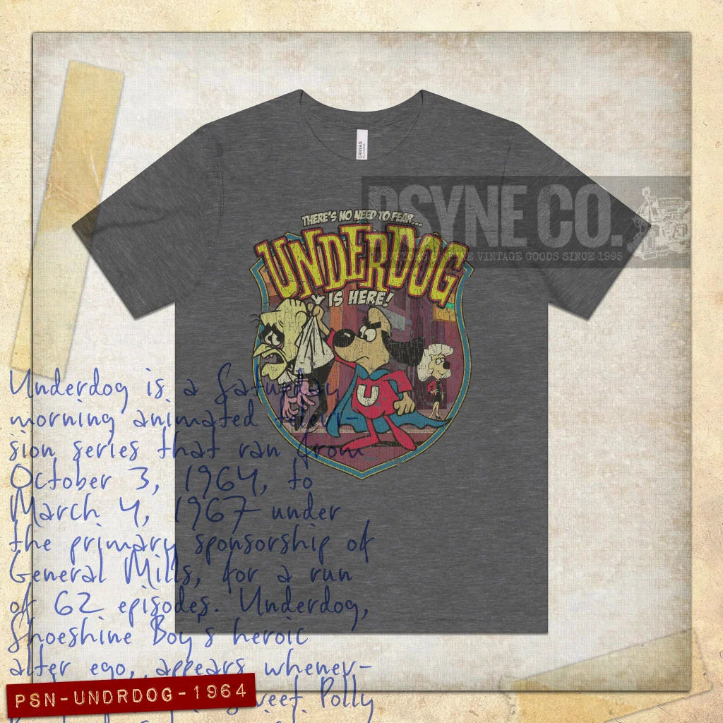There's No Need to Fear... Underdog is Here! 1964 Vintage Men's T-Shirt
