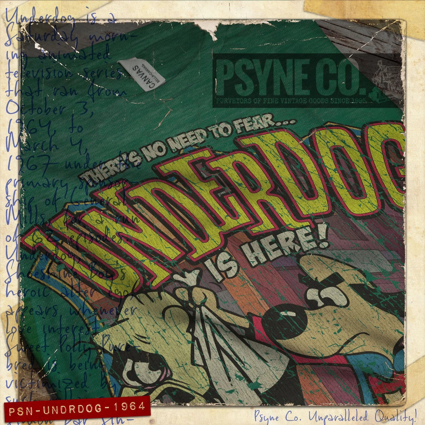 There's No Need to Fear... Underdog is Here! 1964 Vintage Men's T-Shirt