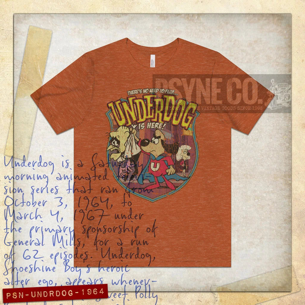 There's No Need to Fear... Underdog is Here! 1964 Vintage Men's T-Shirt