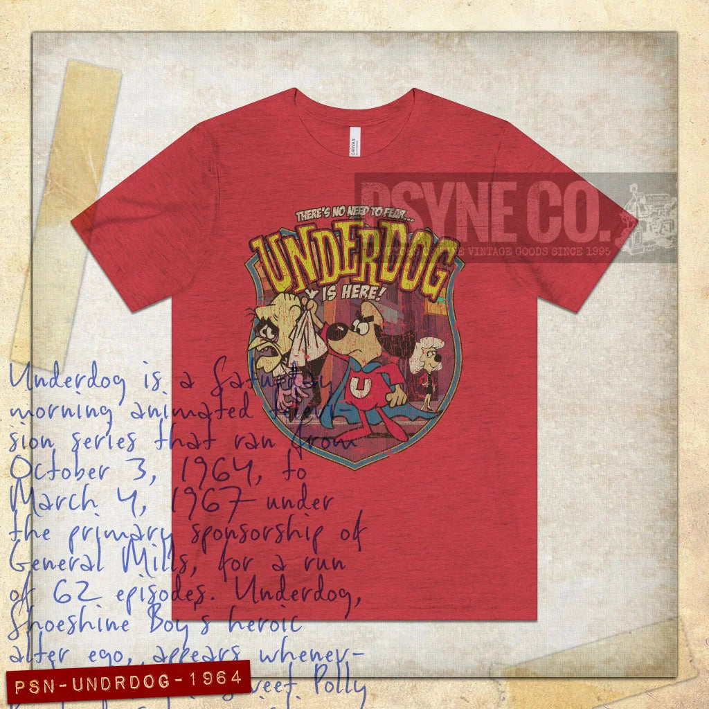 There's No Need to Fear... Underdog is Here! 1964 Vintage Men's T-Shirt