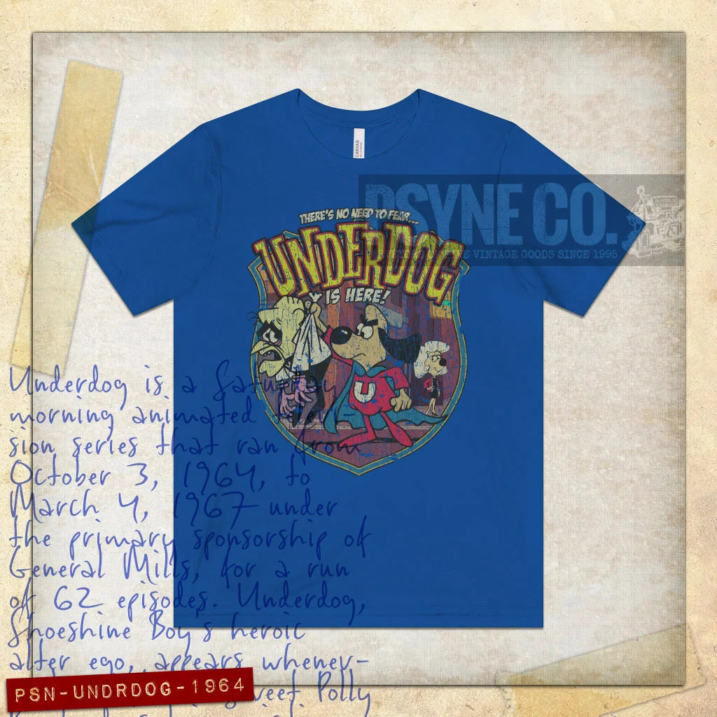 There's No Need to Fear... Underdog is Here! 1964 Vintage Men's T-Shirt