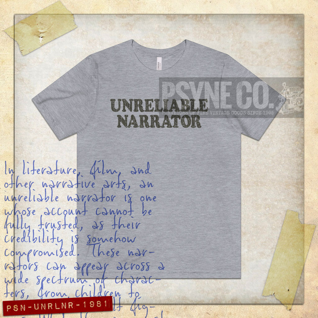 Unreliable Narrator 1981 Vintage Men's T-Shirt