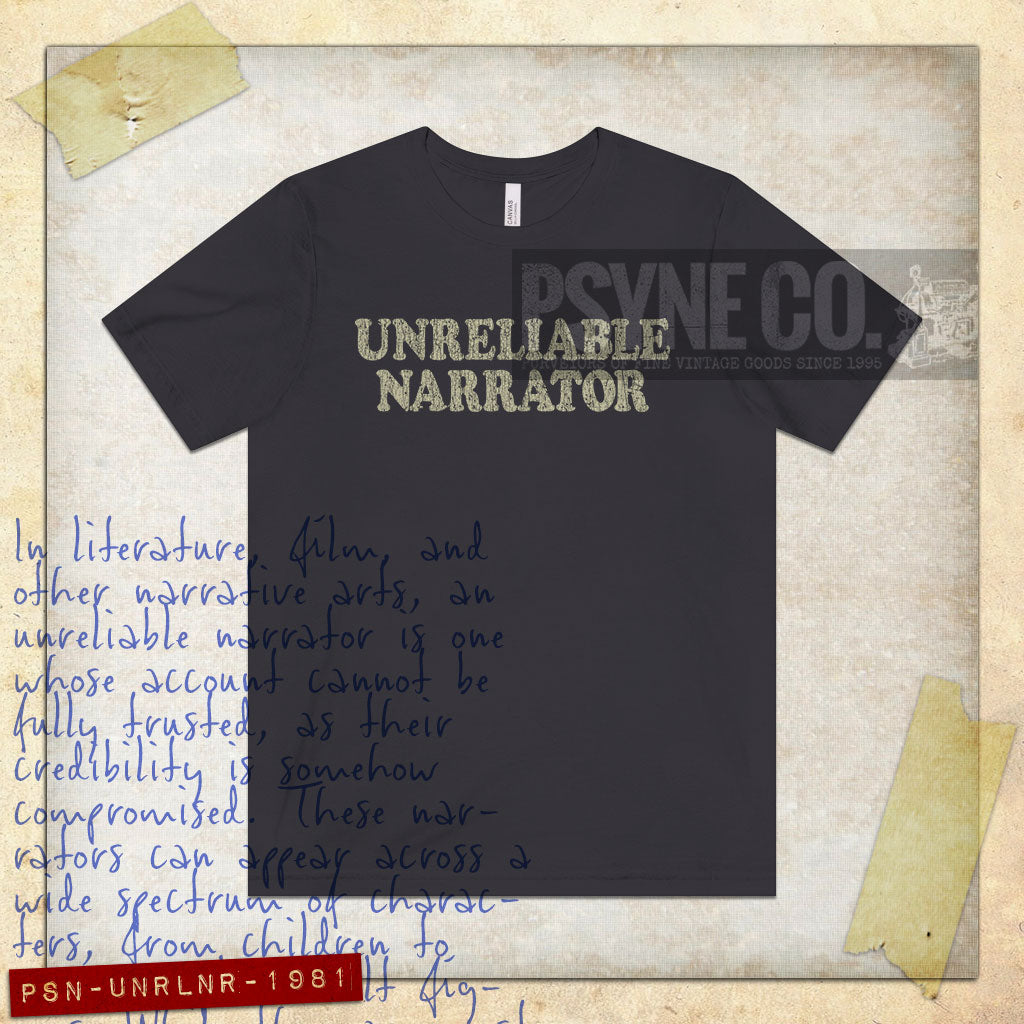Unreliable Narrator 1981 Vintage Men's T-Shirt
